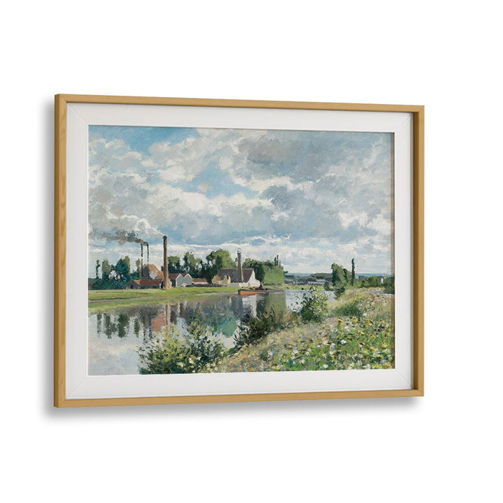 THE RIVER OISE NEAR PONTOISE (1873) , VINTAGE PAINTINGS