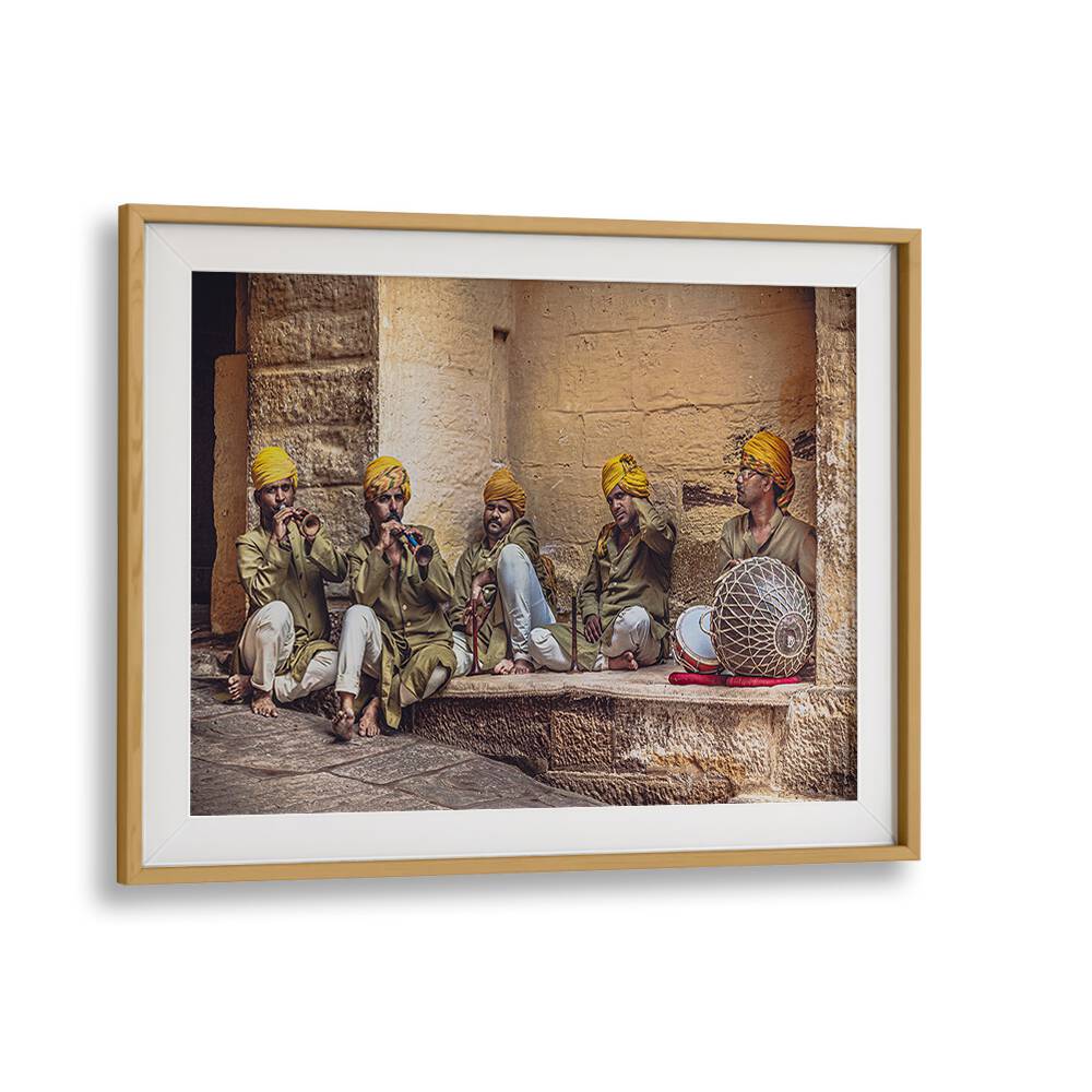 Capture vibrant moments with the TIRED BAND, PHOTOGRAPHY PRINTS showcasing musicians in traditional attire.