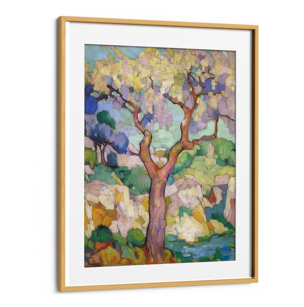Colorful TREE ABSTRACT artwork beautifully captures nature's elegance, perfect for contemporary spaces.