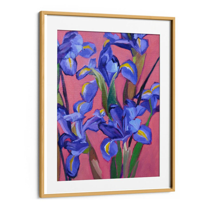IRISES IV ,  FLORAL FLOWER PAINTINGS
