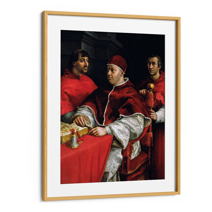 PORTRAIT OF POPE LEO X AND HIS COUSINS (1518–1519) BY RAPHAEL RAFFAELLO , VINTAGE PAINTINGS