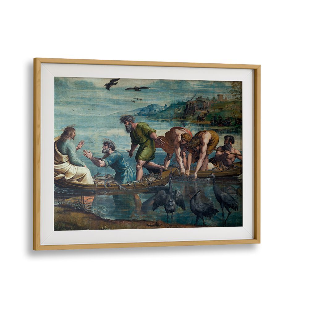 THE MIRACULOUS DRAFT OF FISHES (1515–1516) BY RAPHAEL RAFFAELLO , VINTAGE PAINTINGS