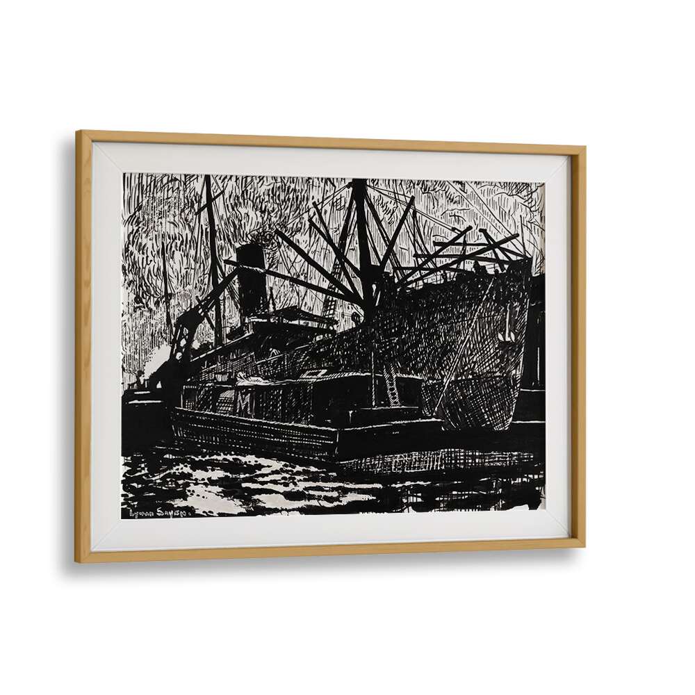 LINER AND TUG (CA.1914–1918) , VINTAGE PAINTINGS