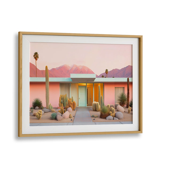 Elegant MID-CENTURY MOODS, BEACH PAINTINGS featuring vibrant desert landscapes, perfect for modern home decor.