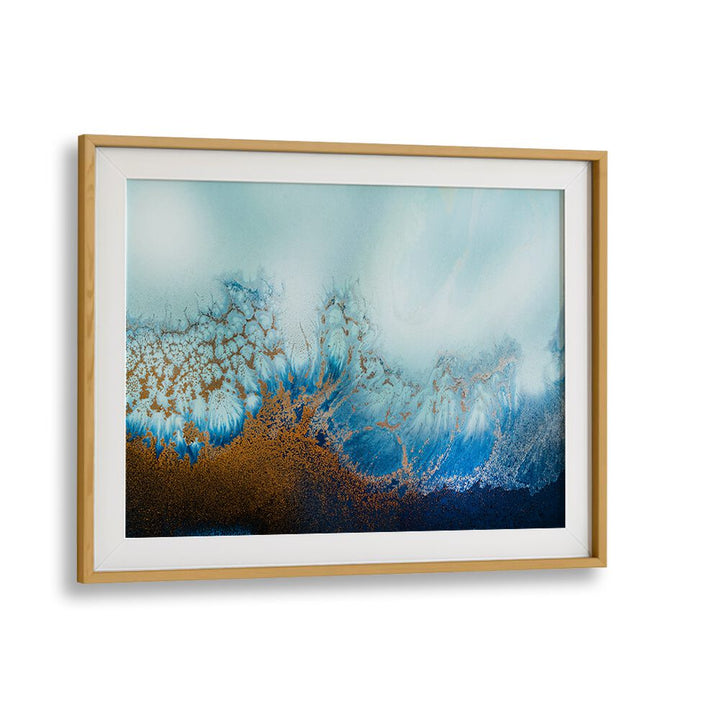 COASTAL LUXE - SUNRISE, ABSTRACT PAINTINGS showcase vibrant hues of sunrise over a serene coastline, perfect for decor.