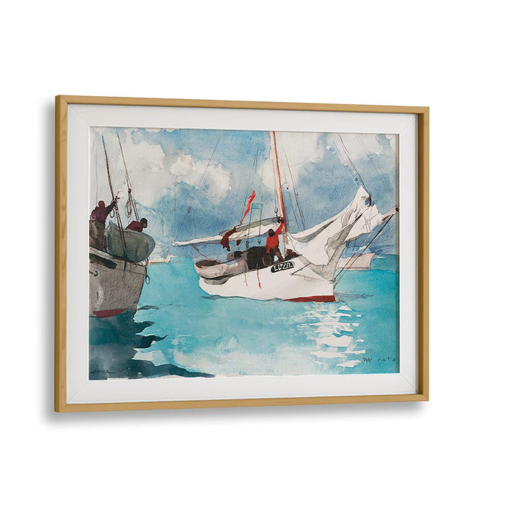 FISHING BOATS, KEY WEST (1903) , VINTAGE PAINTINGS