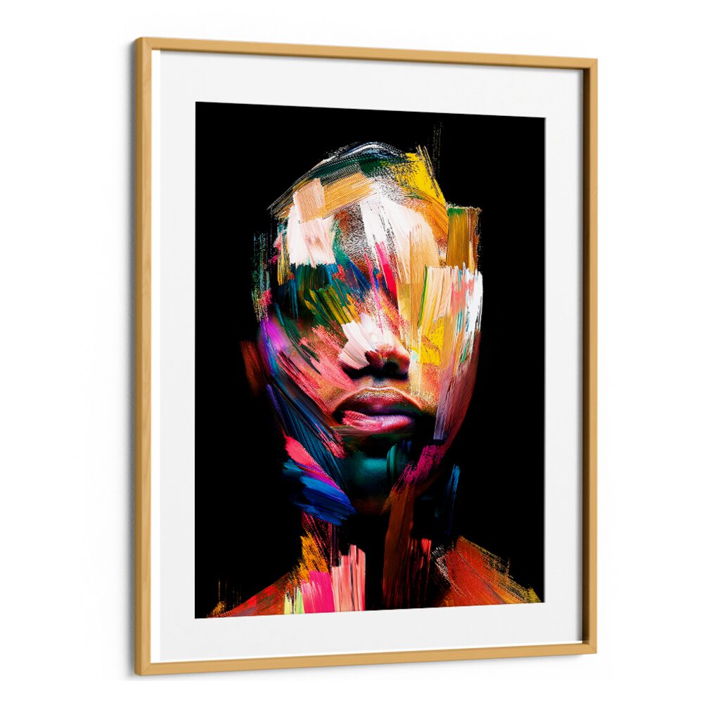 Vibrant colors blend in the FACELESS XII, ABSTRACT PAINTINGS by Philippe Hugonnard, capturing unique artistic expression.