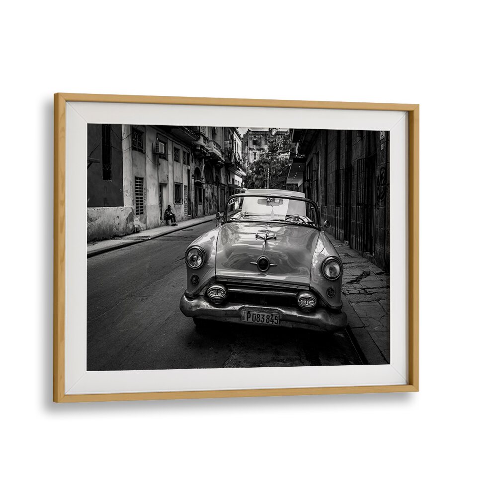 Classic black and white capture of Havana's vibrant streets in HABANA STREET IN BACK AND WHITE III, PHOTOGRAPHY PRINTS.