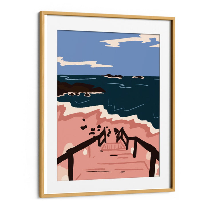 Serene OCEAN BLUES, LANDSCAPE PAINTINGS featuring a coastal scene, perfect for adding tranquility to your home decor.