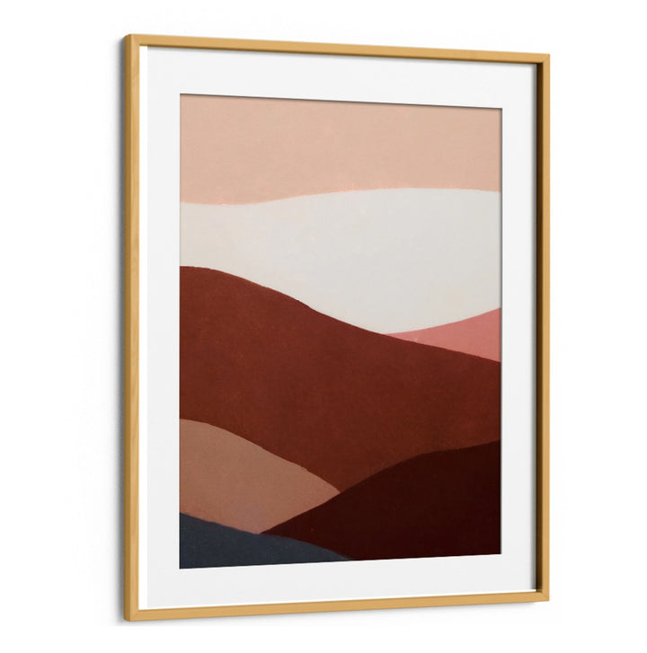 FAR FAR AWAY , ABSTRACT PAINTINGS with layered earth tones and soft curves, enhancing any room with Oakwood Mount style.