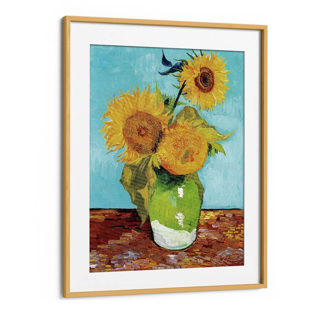 VINCENT VAN GOGH'S VASE WITH THREE SUNFLOWERS (1888), VINTAGE PAINTINGS