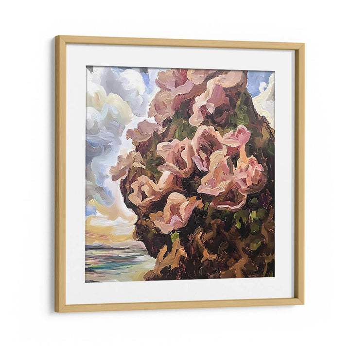Vibrant FLOWERS BY THE BEACH artwork capturing the beauty of coastal landscapes, perfect for any home decor.