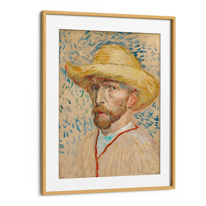 VINCENT VAN GOGH'S SELF-PORTRAIT WITH A STRAW HAT (1887),  VINTAGE PAINTINGS