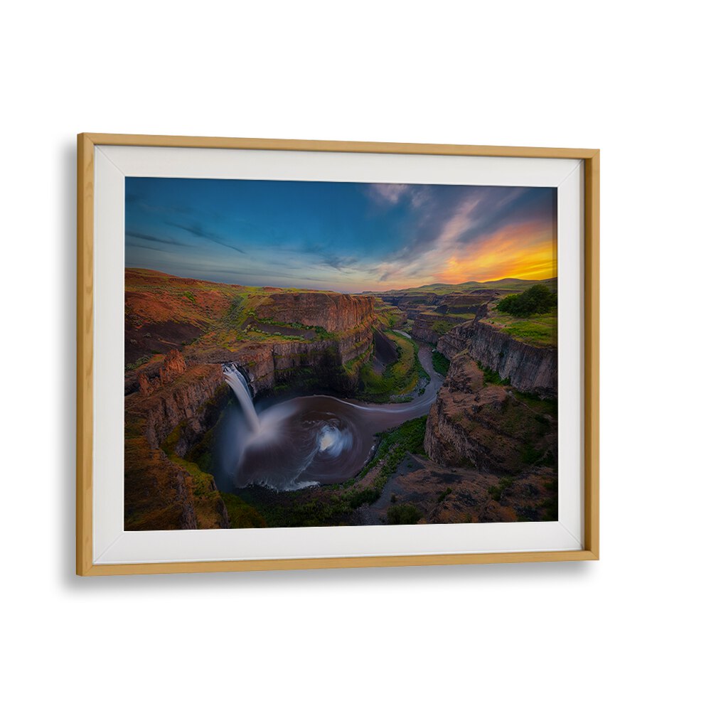 SUNSET AT PALOUSE FALLS BY MICHAEL ZHENG , LANDSCAPE PHOTO PRINTS