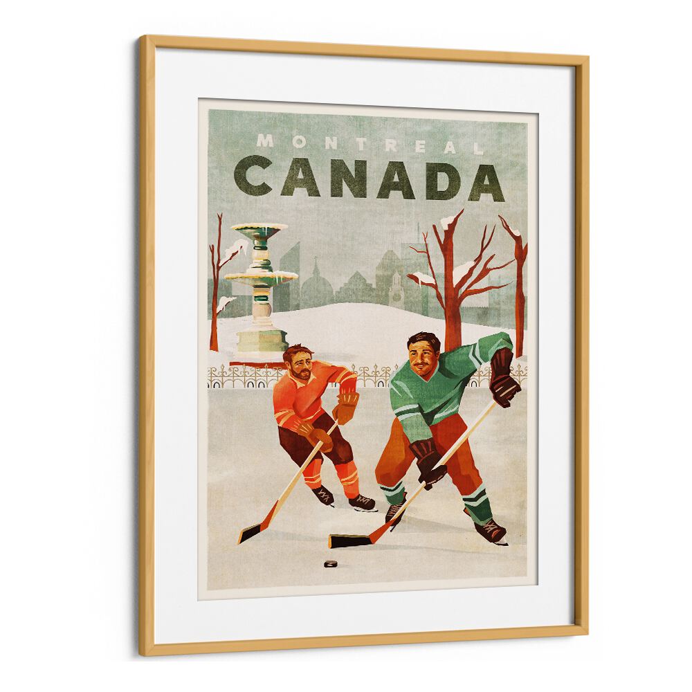 MONTREAL CANADA POND HOCKEY GUYS BY THE WHISKEY GINGER , ICE HOCKEY POSTERS , SPORTS POSTERS