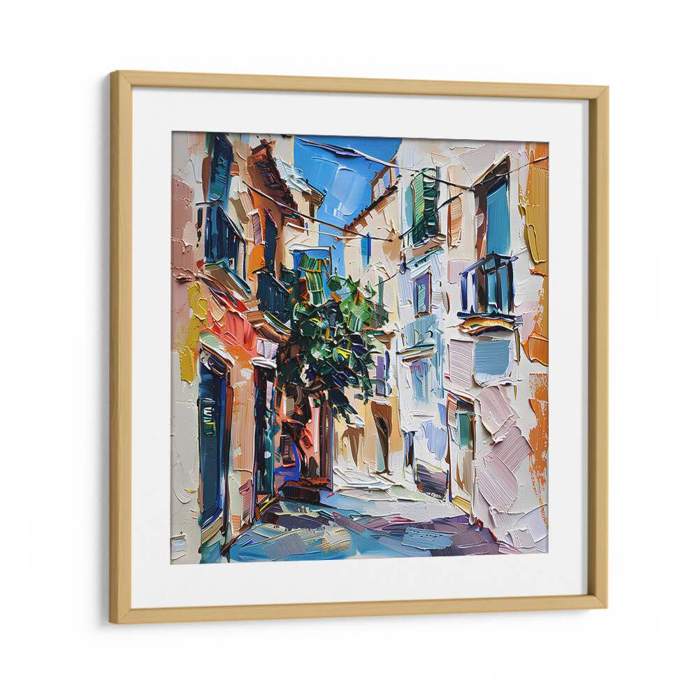 Vibrant scene of the MALLORCA STREET artwork, capturing the essence of elegance and style in your space.