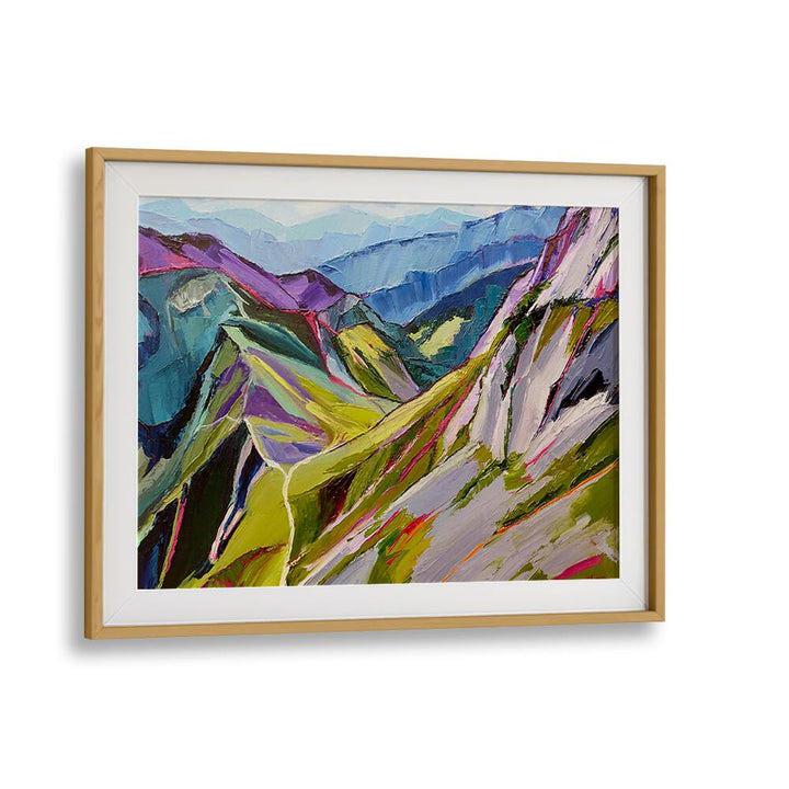 HIKING IN THE SWISS ALPS I , LANDSCAPE PAINTINGS