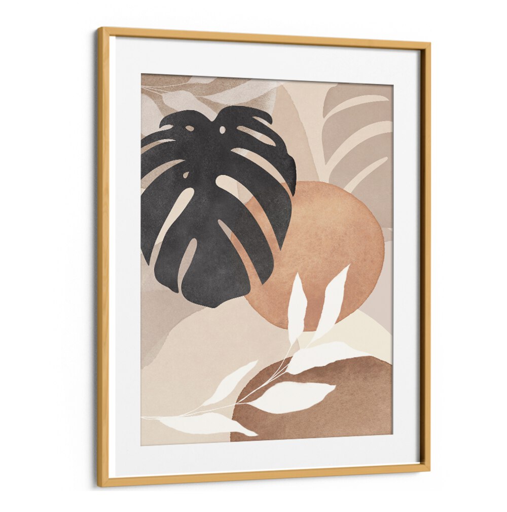 Stunning LEAVES ABSTRACT IV, BOHO ART PAINTINGS, featuring modern elegance and abstract design for your space.