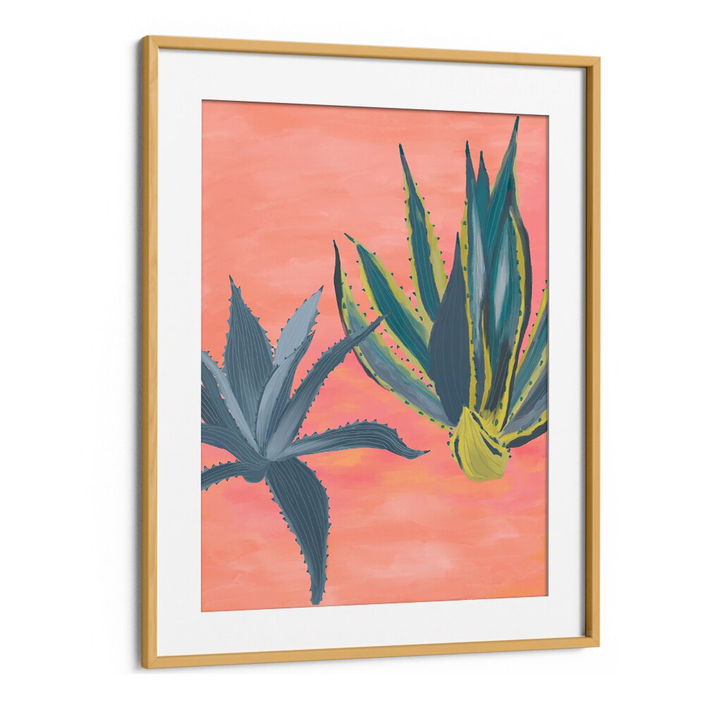 PINK CORAL CACTI , FLORAL FLOWER PAINTINGS