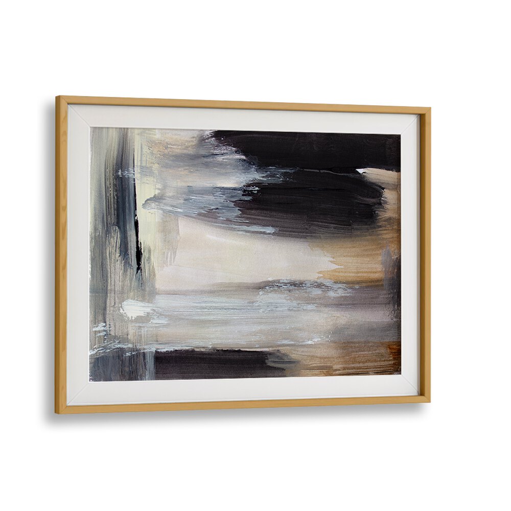 Elegant CALICO, ABSTRACT PAINTINGS featuring soft, muted tones in a stylish frame, perfect for modern decor.