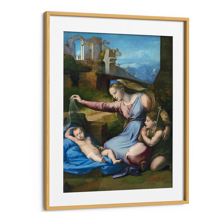 MADONNA WITH THE BLUE DIADEM (1510-1512) BY RAPHAEL RAFFAELLO , VINTAGE PAINTINGS