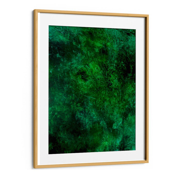 Captivating FOREST NEON GREEN, ABSTRACT PAINTINGS in a framed display, enhancing any living space's aesthetic appeal.