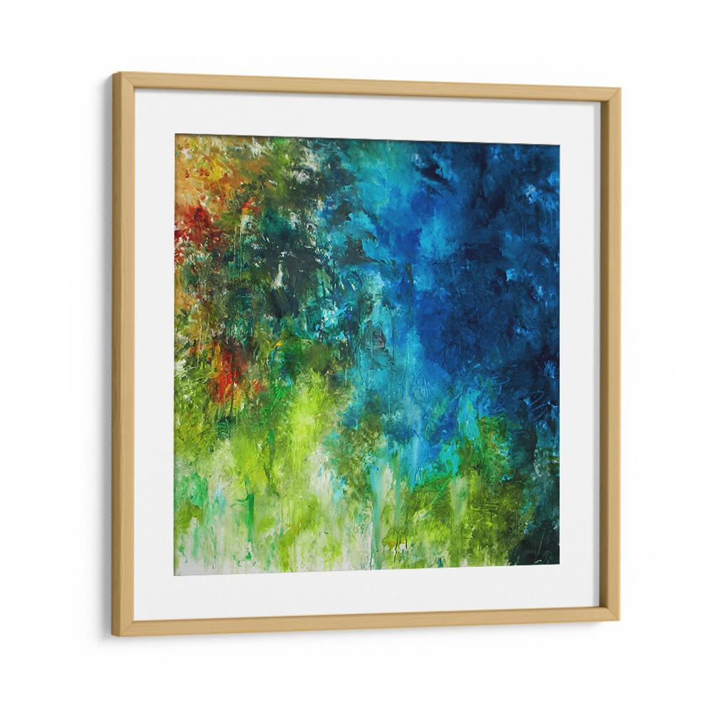 Vibrant colors blend in ABSTRACT DESIGN I, ABSTRACT PAINTINGS, perfect for modern elegance in any space.
