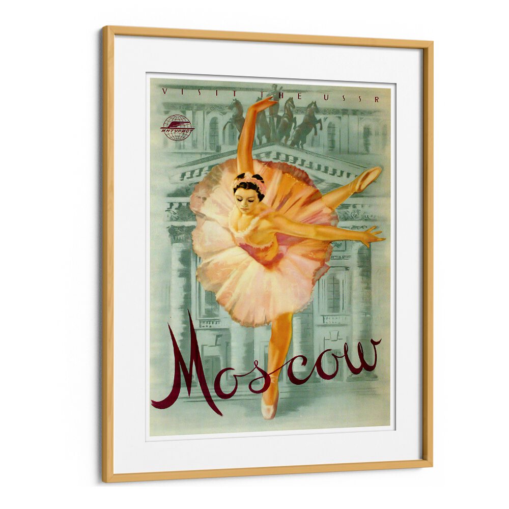 Discover the elegance of MOSCOW I, VINTAGE TRAVEL POSTERS, featuring a stunning ballet dancer in a classic design.