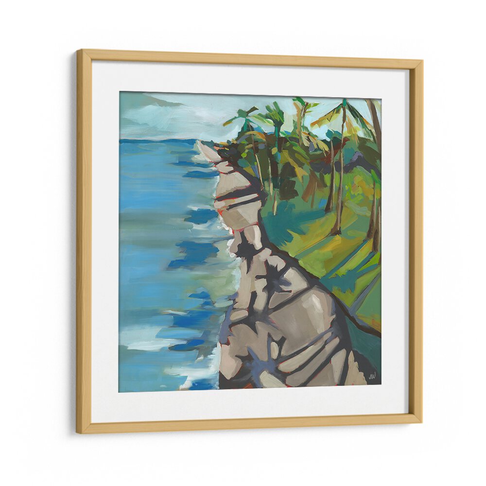 Abstract landscape painting titled WATER II, LANDSCAPE PAINTINGS, blending serene colors for a tranquil ambiance.