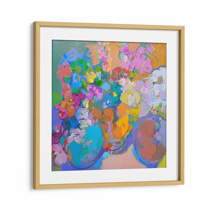 Bright and colorful SUNSHINE, ABSTRACT PAINTINGS for vibrant home decor, adding cheer to any space. Perfect blend of style!