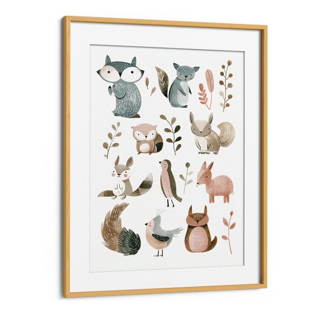 CUTE ANIMALS II BY ANDREAS MAGNUSSON, KIDS ROOM PAINTINGS , KIDS ROOM WALL ART