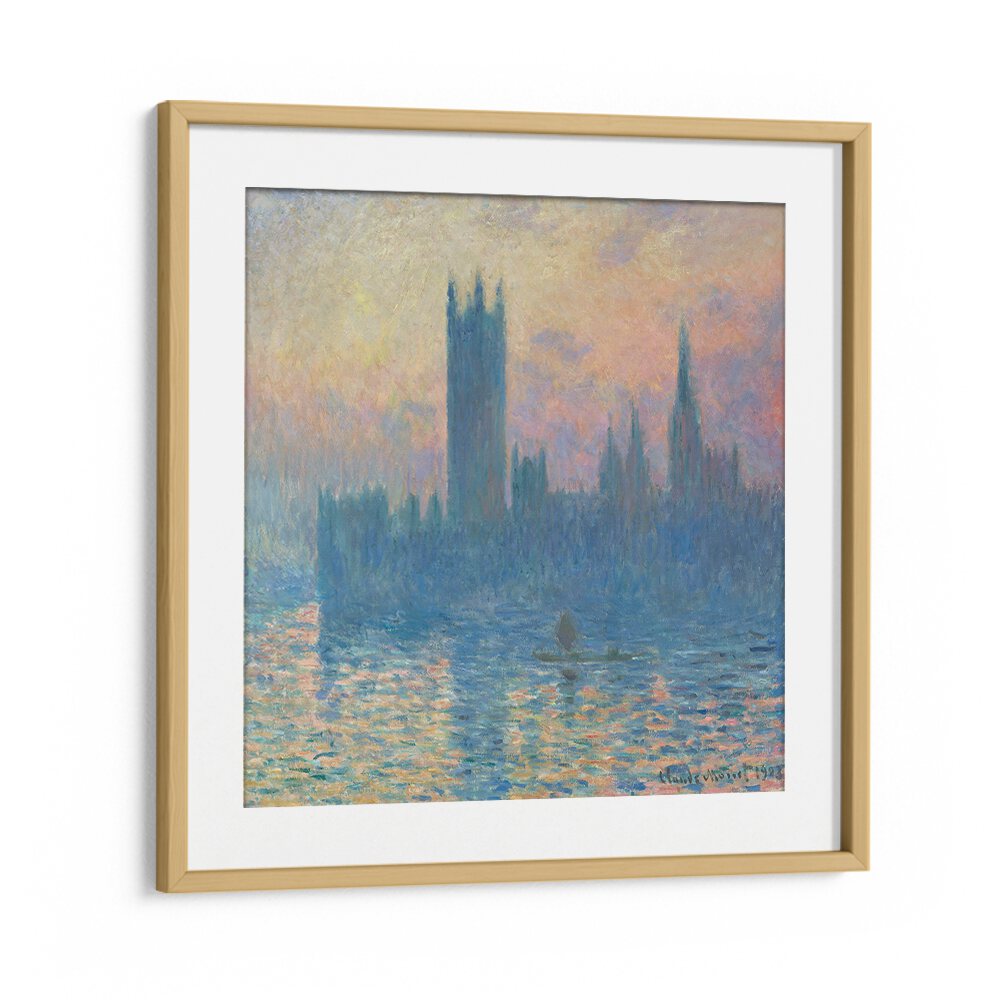 THE HOUSES OF PARLIAMENT, SUNSET (1903) , VINTAGE PAINTINGS