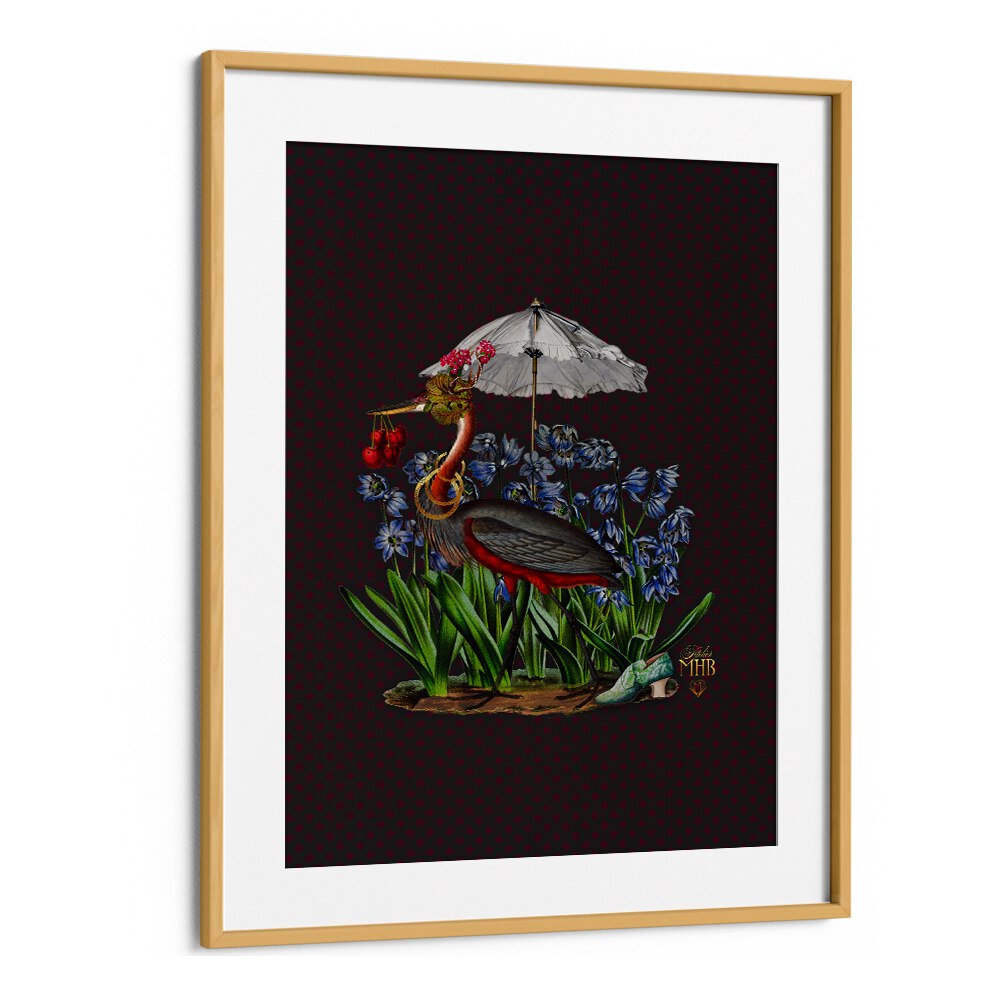 Whimsical ENCHANTED FOREST I, ANIMAL PAINTINGS featuring vibrant birds and flowers, perfect for magical home decor.