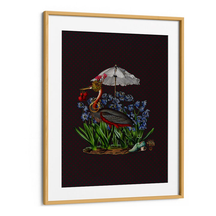 Whimsical ENCHANTED FOREST I, ANIMAL PAINTINGS featuring vibrant birds and flowers, perfect for magical home decor.