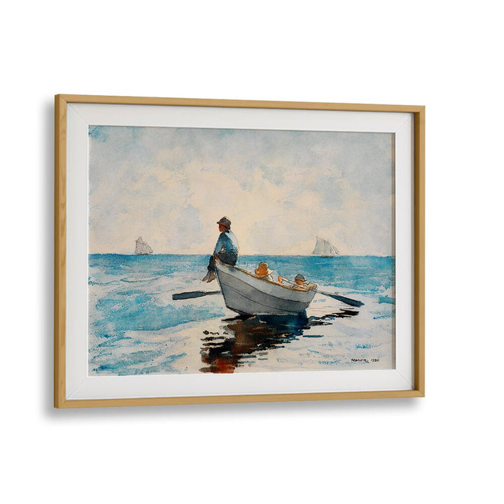 BOYS IN A DORY (1880) , VINTAGE PAINTINGS