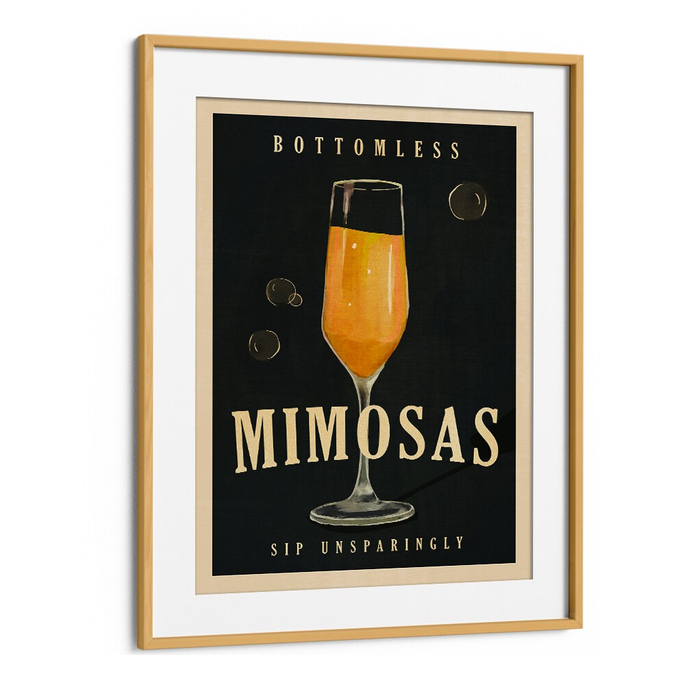 BOTTOMLESS MIMOSAS ART DECO COCKTAIL BAR ART BY THE WHISKEY GINGER , BAR POSTERS , BAR ART PRINTS