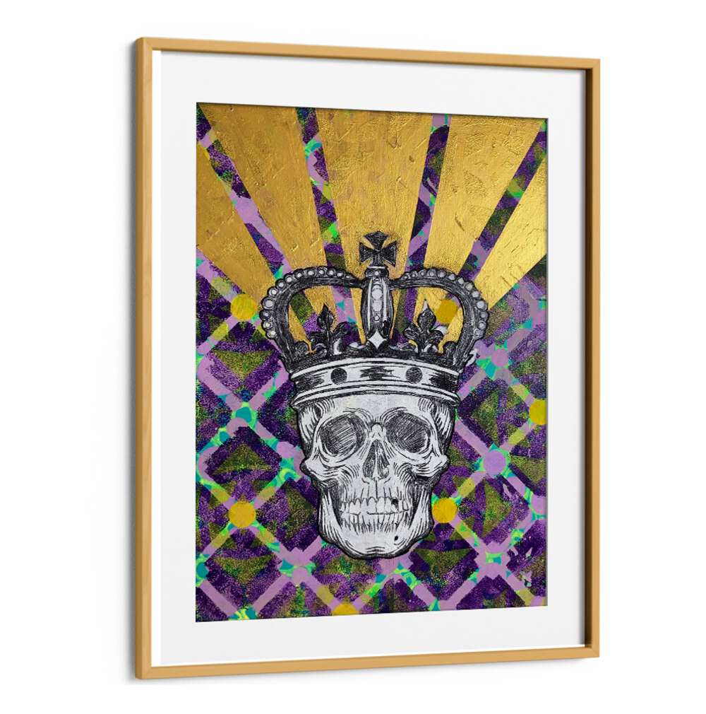 Stunning Memento Mori 4.0, Pop Art Paintings featuring a skull and crown, blending art with a philosophical reminder.