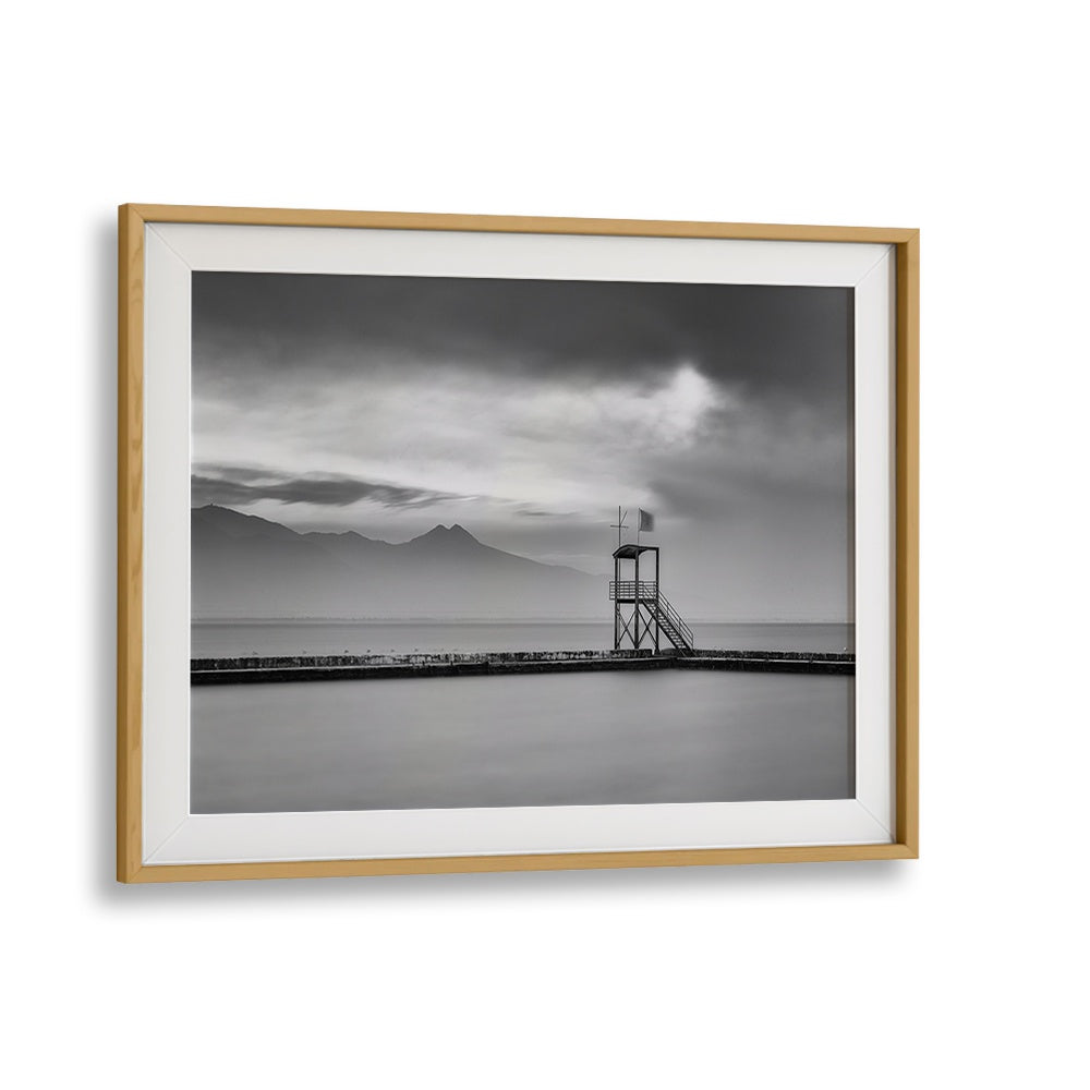 Serene landscape in black and white, showcasing the beauty of "After the Storm," perfect for photography prints.