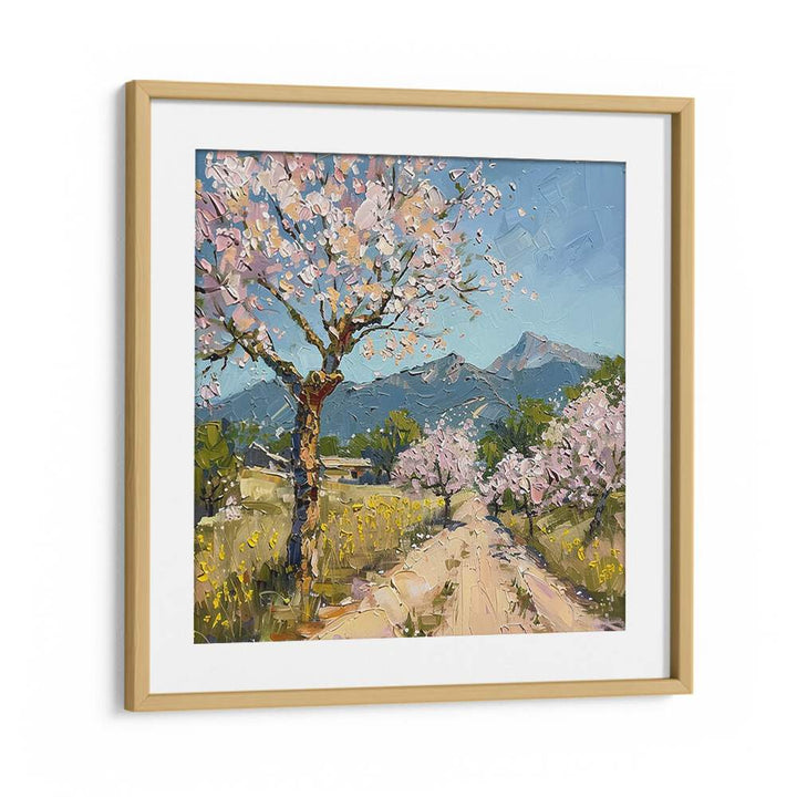 Delicate pink cherry blossoms frame a serene path in CHERRY BLOSSOMS III, capturing spring's beauty year-round.