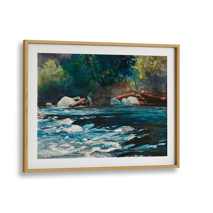 THE RAPIDS HUDSON RIVER ADIRONDACKS (1894)  , VINTAGE PAINTINGS