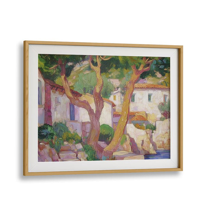 Charming HOUSE BY THE WATER artwork adds a serene touch to your home decor, perfect for waterfront enthusiasts.