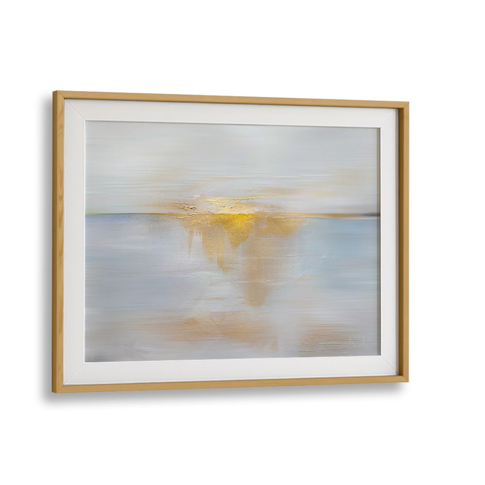 Vibrant SEA SUN, ABSTRACT PAINTINGS showcase fluid forms and warm colors, capturing the essence of the sea.