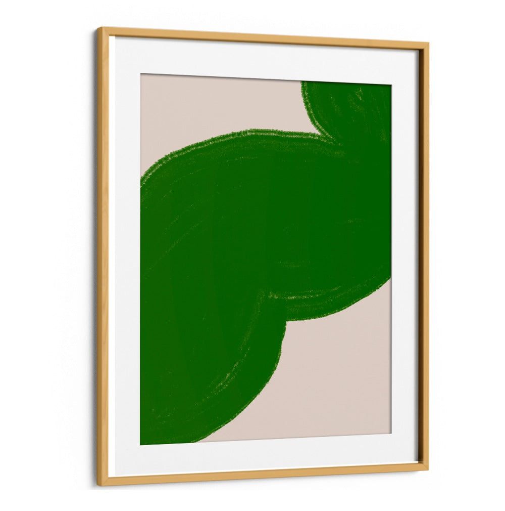 GREEN SHAPE COMPOSITION , ABSTRACT PAINTINGS