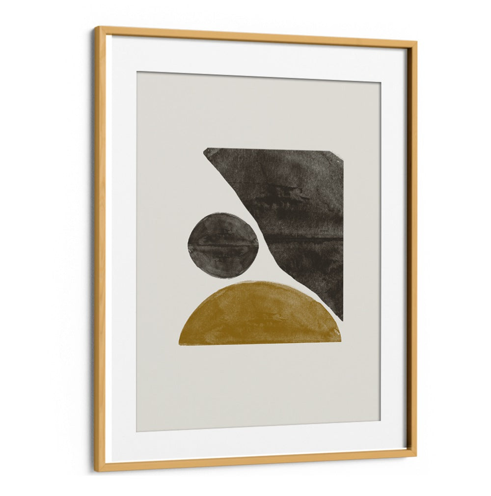 Stylish NEW OBJECTS NO.I, GEOMETRIC ART PRINTS in a modern frame, ideal for enhancing contemporary decor.
