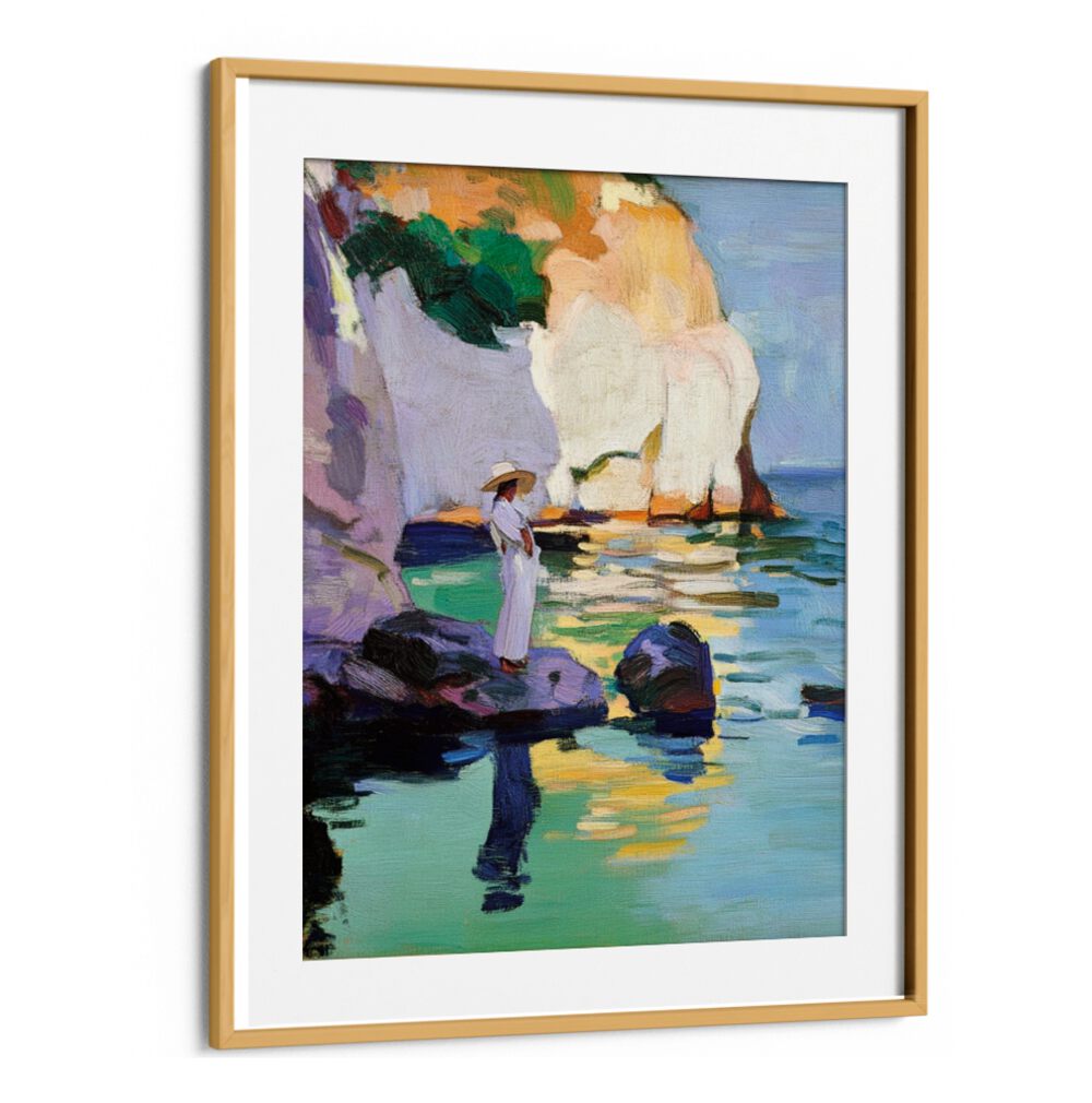 Stunning WOMAN ON A ROCK sculpture capturing grace and strength, perfect for any art lover's decor collection.