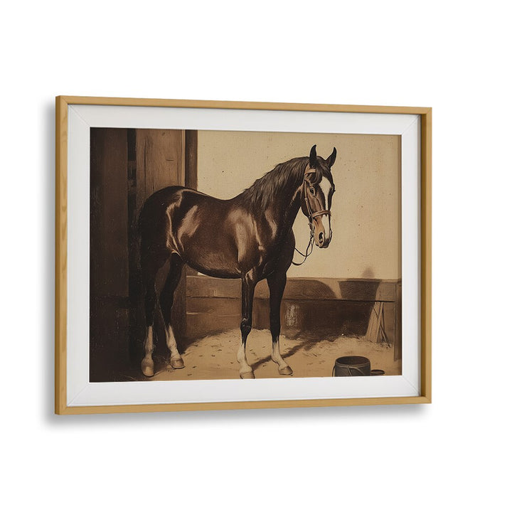 Elegant DARK BROWN HORSE, ANIMAL PAINTINGS showcasing strength and beauty, perfect for art lovers and collectors.