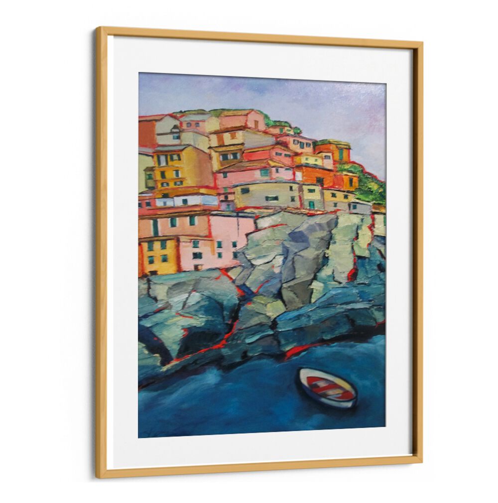 ITALIAN VILLAGE , LANDSCAPE PAINTINGS