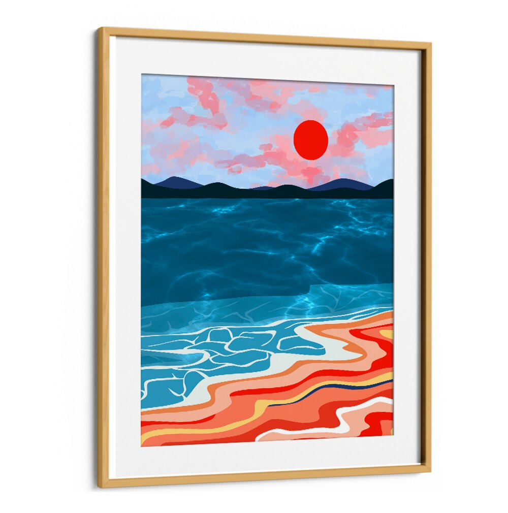 Vibrant COASTAL HUES, BEACH PAINTINGS artwork capturing serene ocean views with a stunning color palette for your home.
