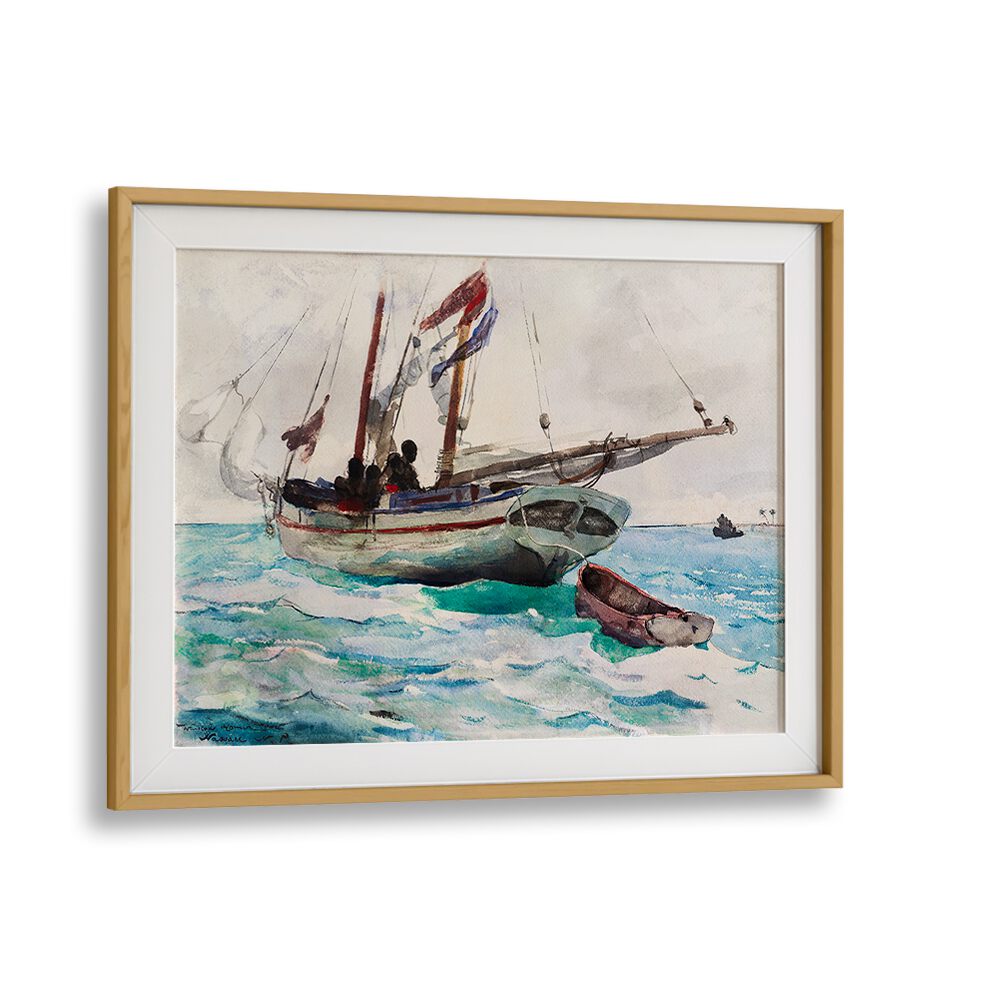 SCHOONER–NASSAU (CA. 1888–1889) ,  VINTAGE PAINTINGS