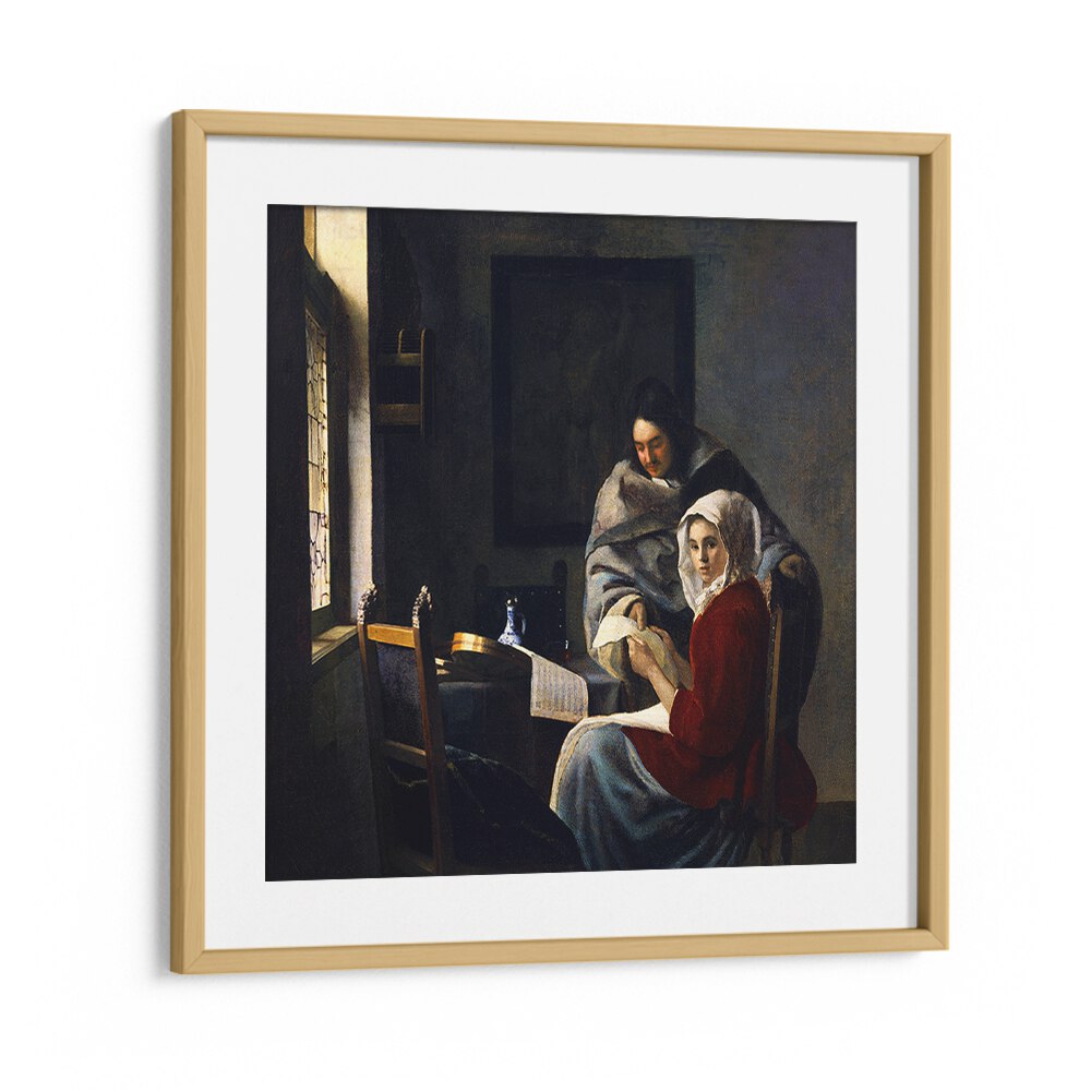 GIRL INTERRUPTED AT HER MUSIC (CA. 1660–1661) BY JOHANNES VERMEER, VINTAGE PAINTINGS